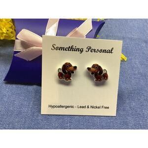Slink - Slinky Dog - Toy Store Inspired Post Earrings -- Gift Boxed - Chibi Cute